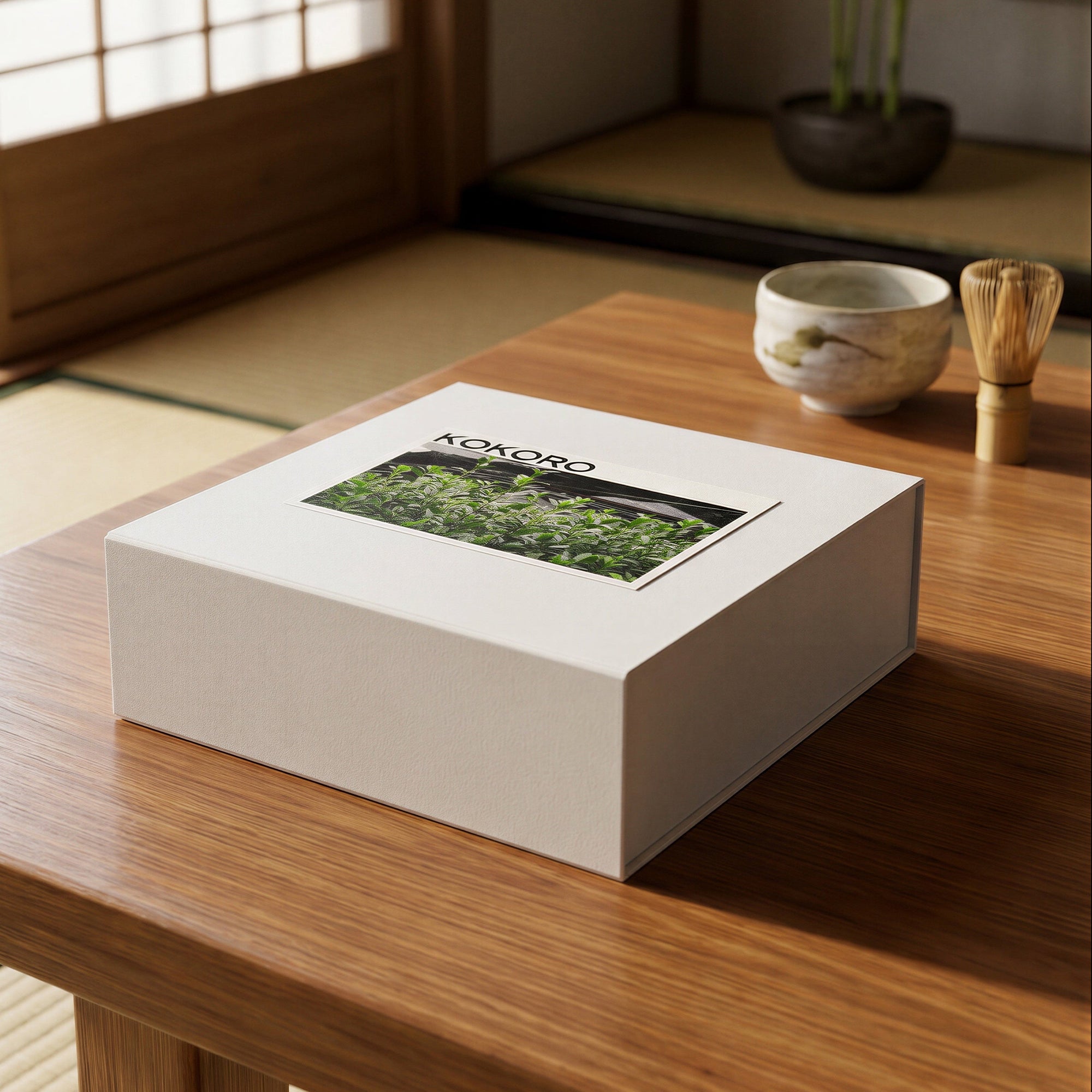 Five Expressions of Wazuka — complete single cultivar matcha collection with chasen and bamboo scoop, Kokoro Life inside a gift box
